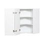 Caisson supérieur de coin, 2 places, Shaker, blanc, 24" x 30" x 12 1/2"