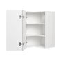 Caisson supérieur de coin 2 portes, Shaker, gris, 24" x 30" x 12 1/2"