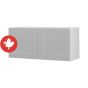 Caisson supérieur de frigo 2 portes, Shaker, gris, 30" x 14" x 12 1/2"