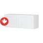 Caisson supérieur de frigo 2 portes, Shaker, blanc, 36" x 14" x 12 1/2"