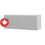 Caisson supérieur de frigo 2 portes, Shaker, gris, 36" x 14" x 12 1/2"