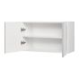 Caisson supérieur pour pôele 2 portes, Shaker, gris, 30" x 18" x 12 1/2"