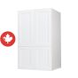 Garde-manger 4 portes, Shaker, blanc, 24" x 49 1/4" x 24"