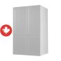 Garde-manger 4 portes, Shaker, gris, 24" x 49 1/4" x 24"