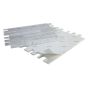 Wall Mosaic - Siberia - White - Marble - 11 8/9" x 9 5/9" x 1/5"