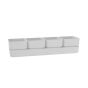 Ensemble de pots en plastique, Sierra, blanc, 4/pqt, 15"