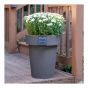 Solar-Powered Outdoor Planter - Grey - 18"