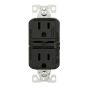 Eaton DDFT 15A 125V electrical socket - tamper-proof - decorator style - black