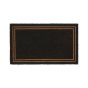 Tapis en coco à bordure beige, noir, 18" x 30"