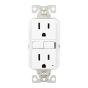 Prise double inviolable TR, DDTF, blanc