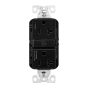 Double Socket Tamper-Proof - GFCI - Black