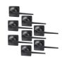 Ensemble de leviers pour portes de passage, Windsor, noir mat, 8/pqt