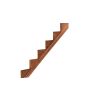 Brown Treated Wood Step Stringer - 6 Steps -12"