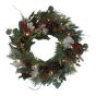 Couronne décorée prééclairée, 24"