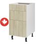 Base Cabinet 3 Drawers - Sheer Beauty - Wood - 18" x 34 3/4" x 24"