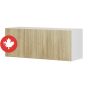 Caisson supérieur de frigo 2 portes, Beauté Naturelle, bois, 36" x 14" x 12 1/2"