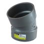 Elbow Hub - 22.5° - RadonX - PVC - SGV - 4"