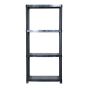 Primo Storage Unit - 4 Shelf - 24" x 51" x 12" - Black