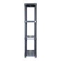 Primo Storage Unit - 4 Shelf - 24" x 51" x 12" - Black