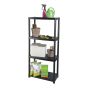 Primo Storage Unit - 4 Shelf - 24" x 51" x 12" - Black