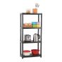 Primo Storage Unit - 4 Shelf - 24" x 51" x 12" - Black