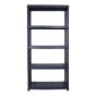 Deluxe Storage Unit - 5 Shelf - 36'' x 18'' x 73'' - Black