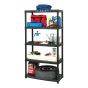Deluxe Storage Unit - 5 Shelf - 36'' x 18'' x 73'' - Black