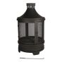 Steel Wood Fire Pit - Black - 30" x 50"