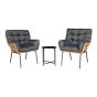 Bistro Set – Steel and Wicker – 3 pcs