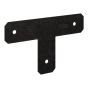 Ancrage plat en T, OA AV, noir, 4" x 4"