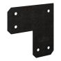 Ancrage plat en L ZMAX, OA AV, noir, 6" x 6"
