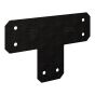 Ancrage plat en T, OA AV, noir, 6" x 6"