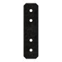 Ancrage plat ZMAX, OA AV, noir, 4" x 12"