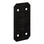 Ancrage plat ZMAX, OA AV, noir, 6" x 10"