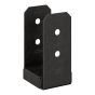 Base de poteau ZMAX, OA AV, noir, 4" x 4"