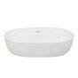Oval Porcelain Sink - 20 1/4" x 15 1/2" x 5 1/2" - Glossy White