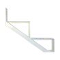Limon de marche, aluminium, 2 marches, blanc, 22 ½"
