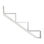 Limon de marche, aluminium, 3 marches, blanc, 30"