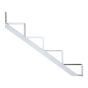 Limon de marche, aluminium, 4 marches, blanc, 37 ½"
