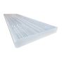 Marche en aluminium, blanc, 11" x 48"