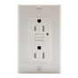 Duplex Outlet Wall Plate – White – 15 A – 125 V
