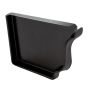 Gutter Left End Cap - Aluminum - 5" - Black