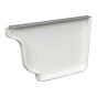 Gutter End Cap - Right – Aluminum – White – 5”
