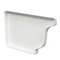 Gutter Left End Cap - Aluminum - 5" - White