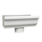 Gutter End With Outlet - Aluminum – White - 5"