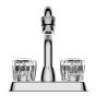 Laundry Faucet - 2 Handles - Chrome