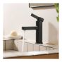 Robinet de lavabo, Beric, Une poignée, noir