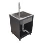 Utility Sink With Cabinet – Black - 24"