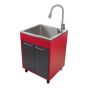 Utility Sink With Cabinet – Black-Red - 24"