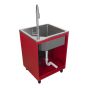 Utility Sink With Cabinet – Black-Red - 24"